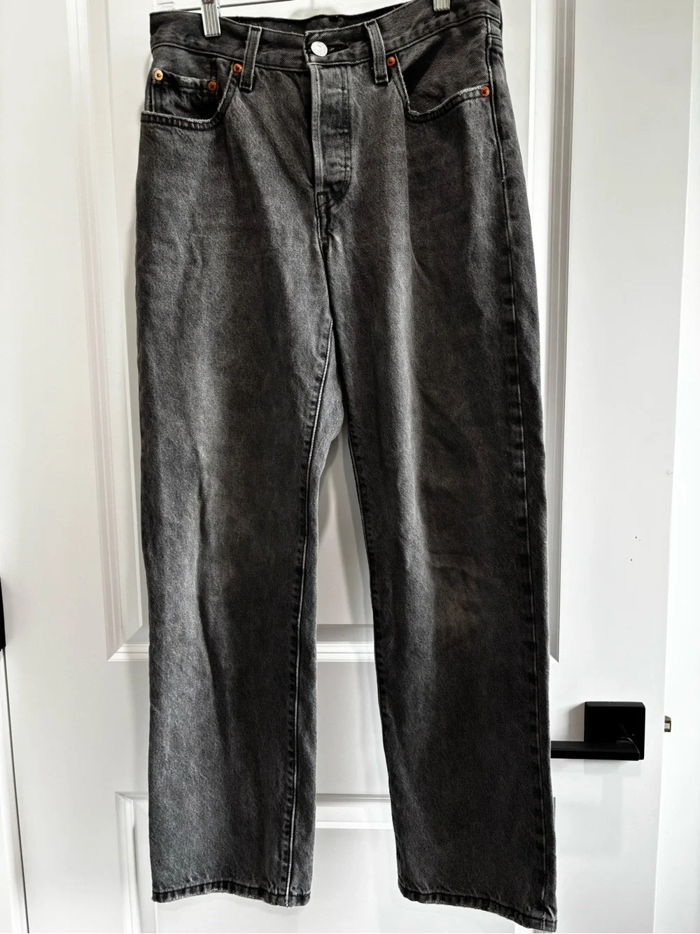 Levi's 501 Charcoal Straight-Leg Jeans